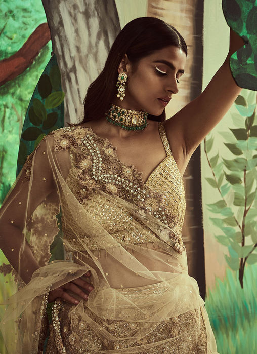 Gold Trail Lehenga Set