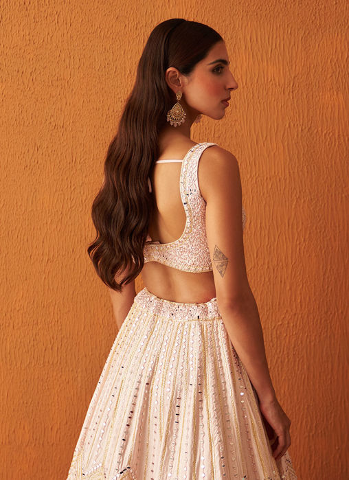 Pink Raw Silk Lehnga Set