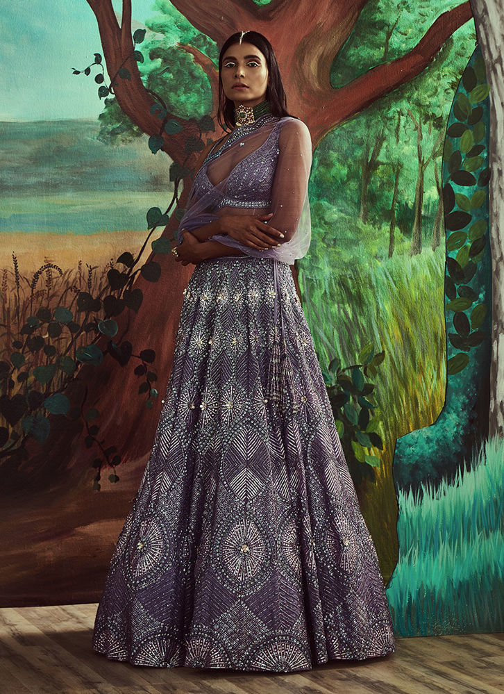 Picture of Tonal Periwinkle Lehenga Set