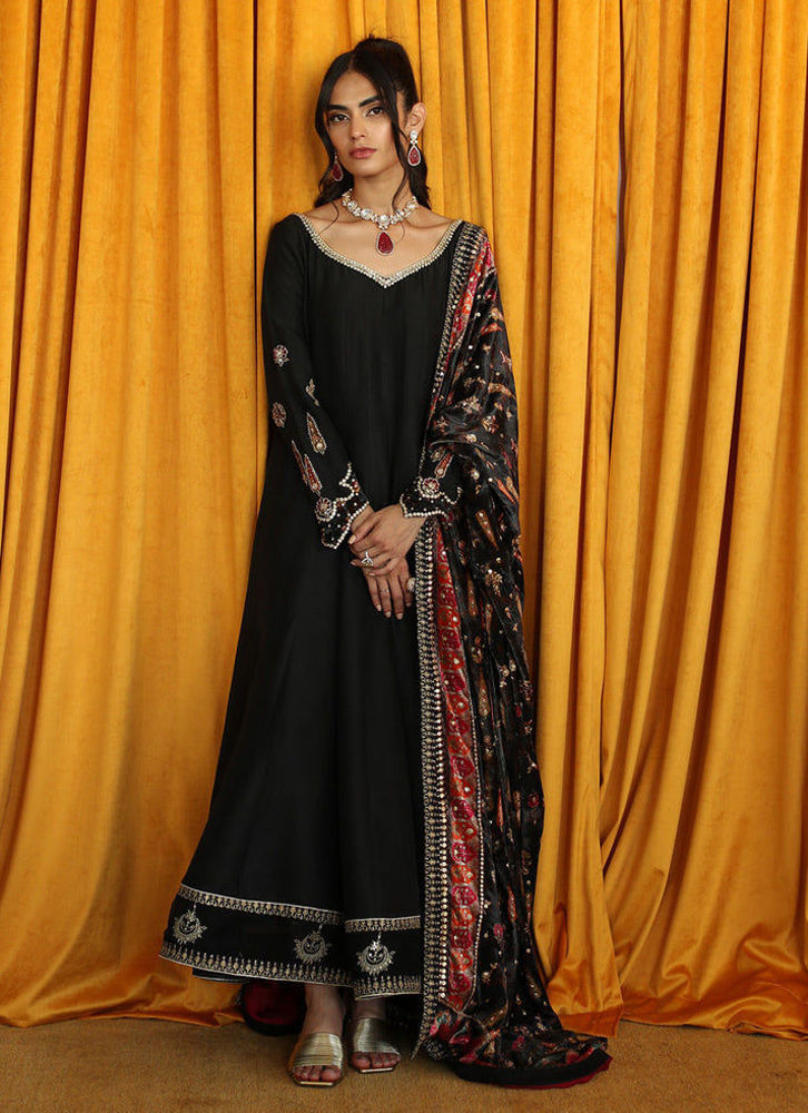 Picture of Lana Onyx Raw Silk Kalidaar