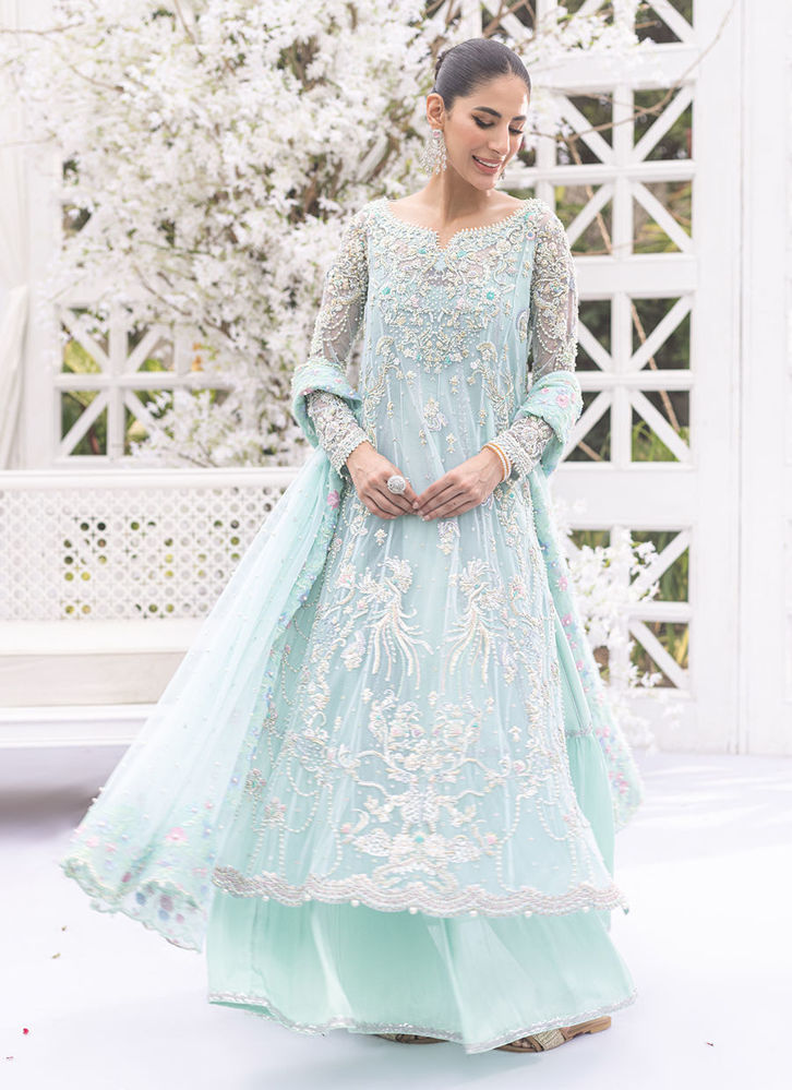 Picture of Janan Aqua Panelled Shirt