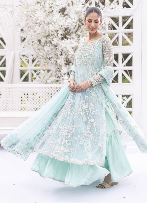 Janan Aqua Panelled Shirt