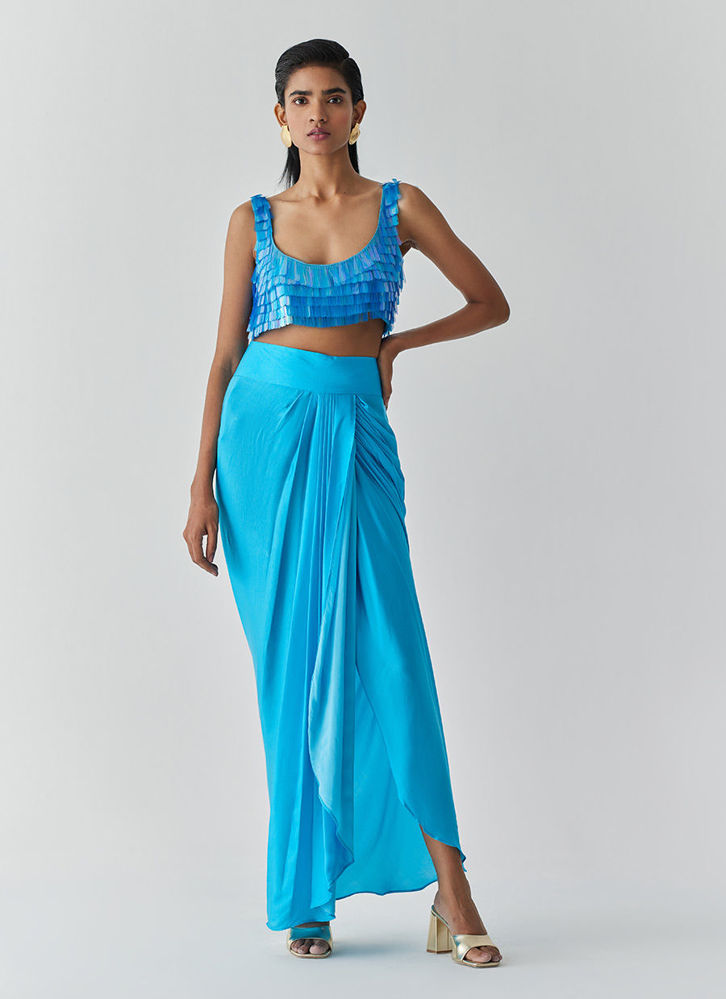 Picture of MACAW SEQUIN BLOUSE and DRAPE SKIRT