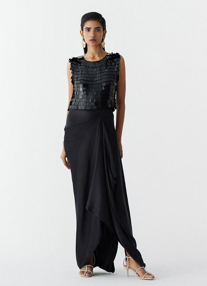 Picture of TOUCAN SEQUIN BLOUSE and KNOT SKIRT