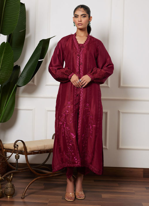 Edrice Scarlet Shirt And Slip