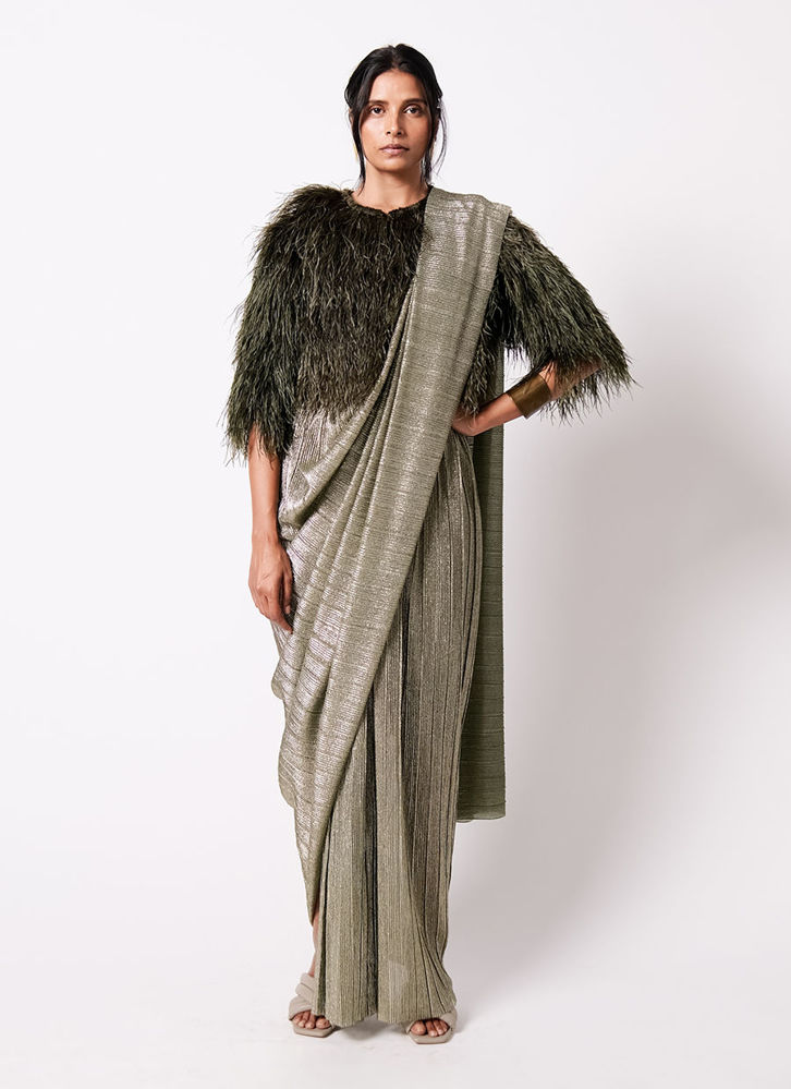 Picture of Feather Jacket with AQ Sari