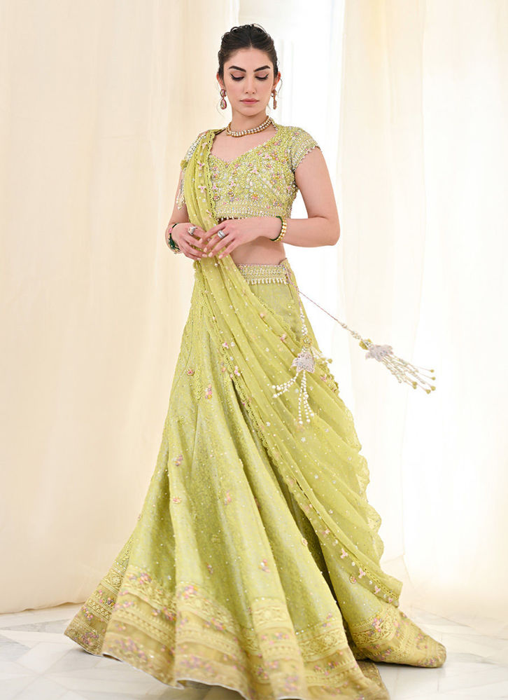 Picture of Kiki Kiwi Lengha Choli with Draped Dupatta