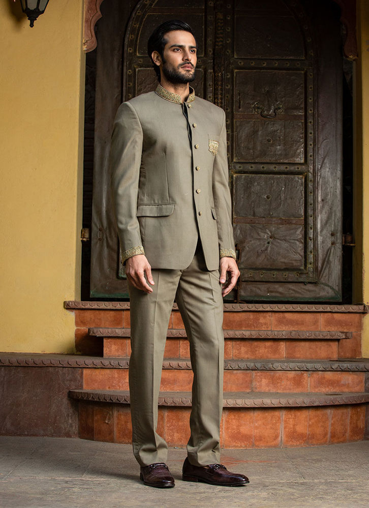 Picture of OLIVE GREEN JODHPURI SUIT