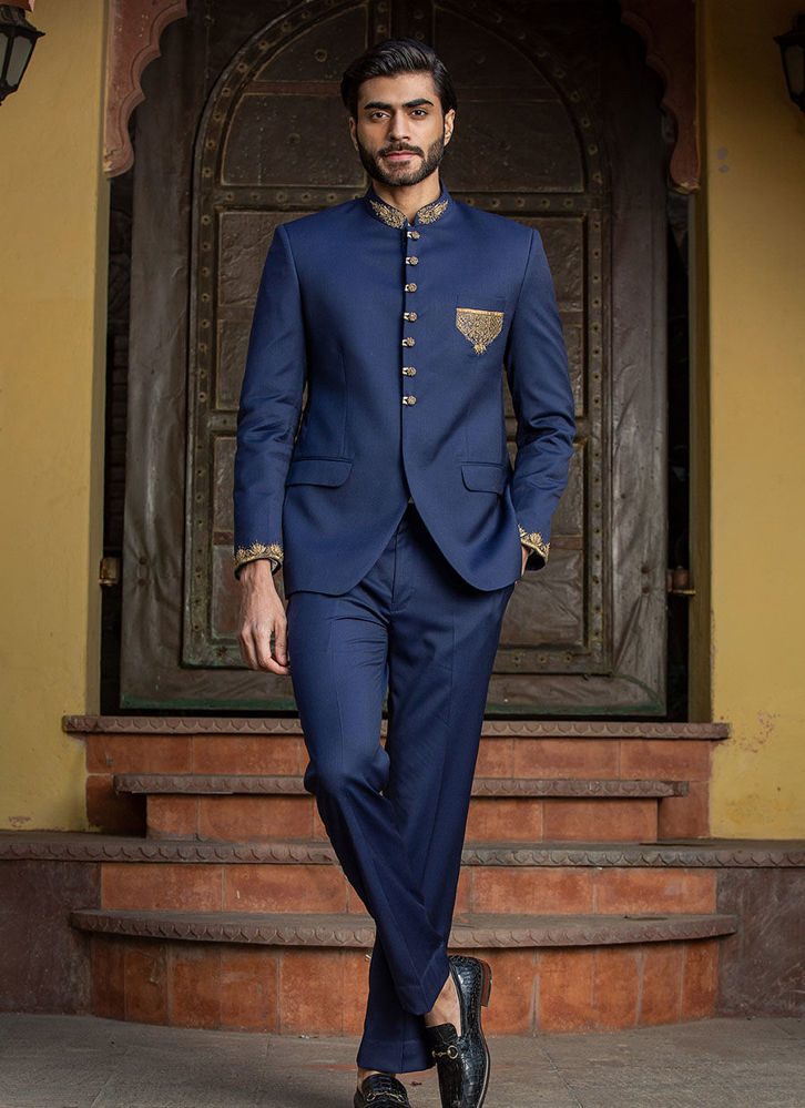 Picture of NAVY BLUE JODHPUR SUIT
