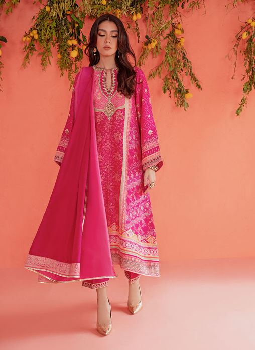 Asha Magenta Shirt & Dupatta