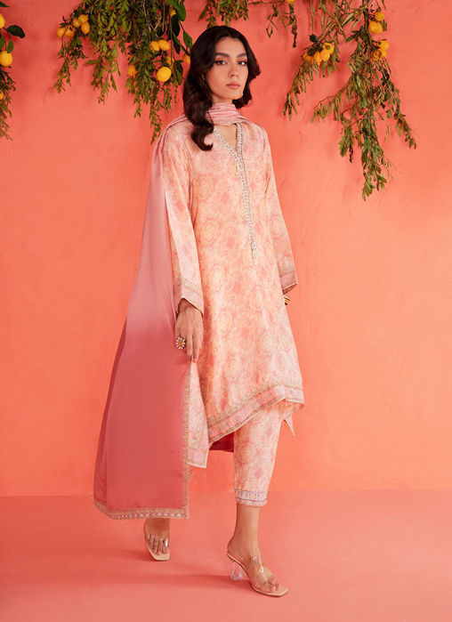 Mona Blush Shirt & Dupatta