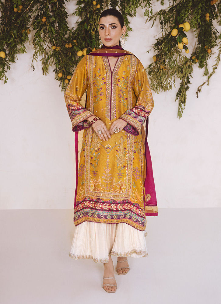 Picture of Zarf Ochre Shirt & Dupatta