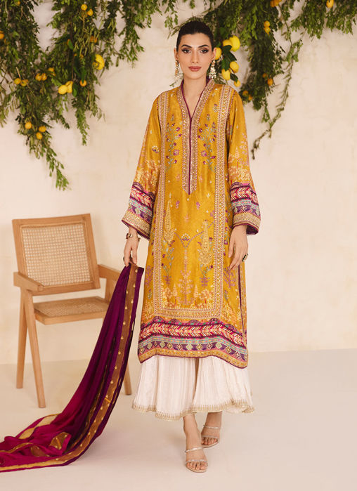 Zarf Ochre Shirt & Dupatta