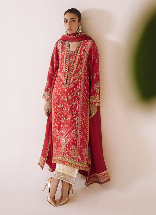 Aneeta Crimson Shirt & Dupatta