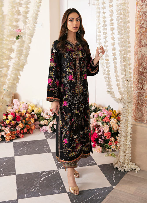 Pinar Black Shirt And Dupatta