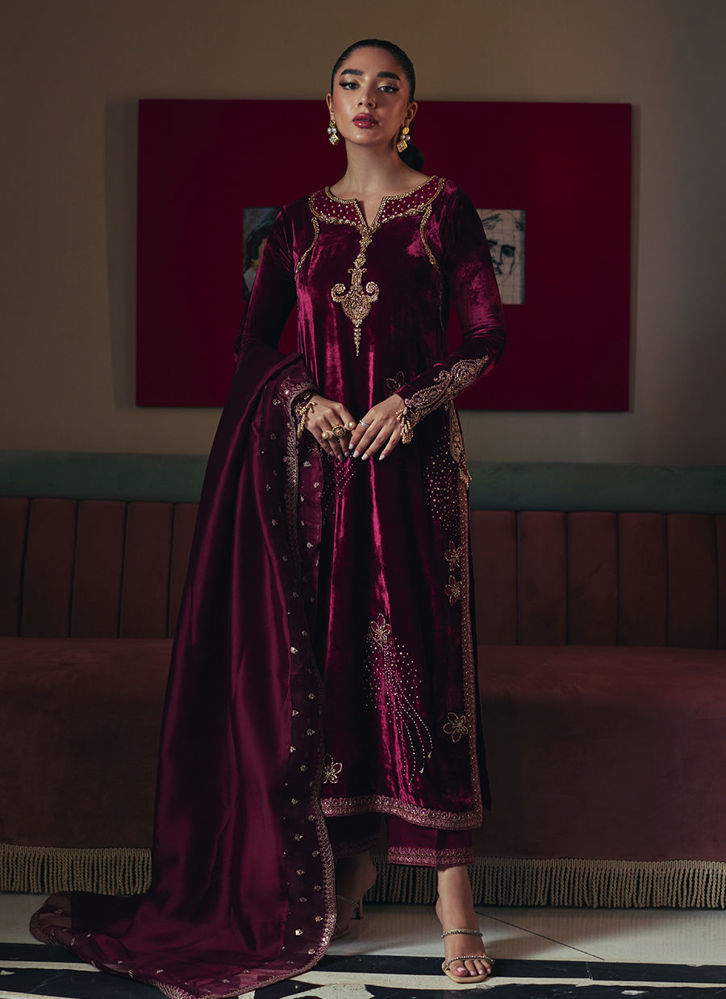 Picture of Verina Crimson Shirt And Dupatta