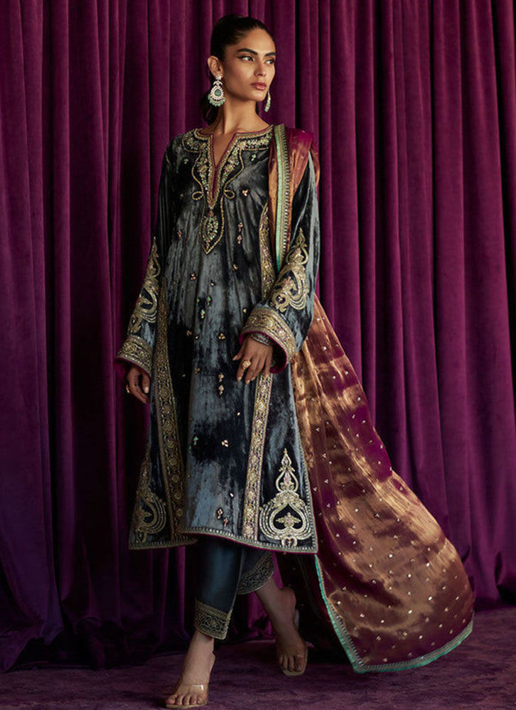 Picture of Salma Silver Shirt and Dupatta