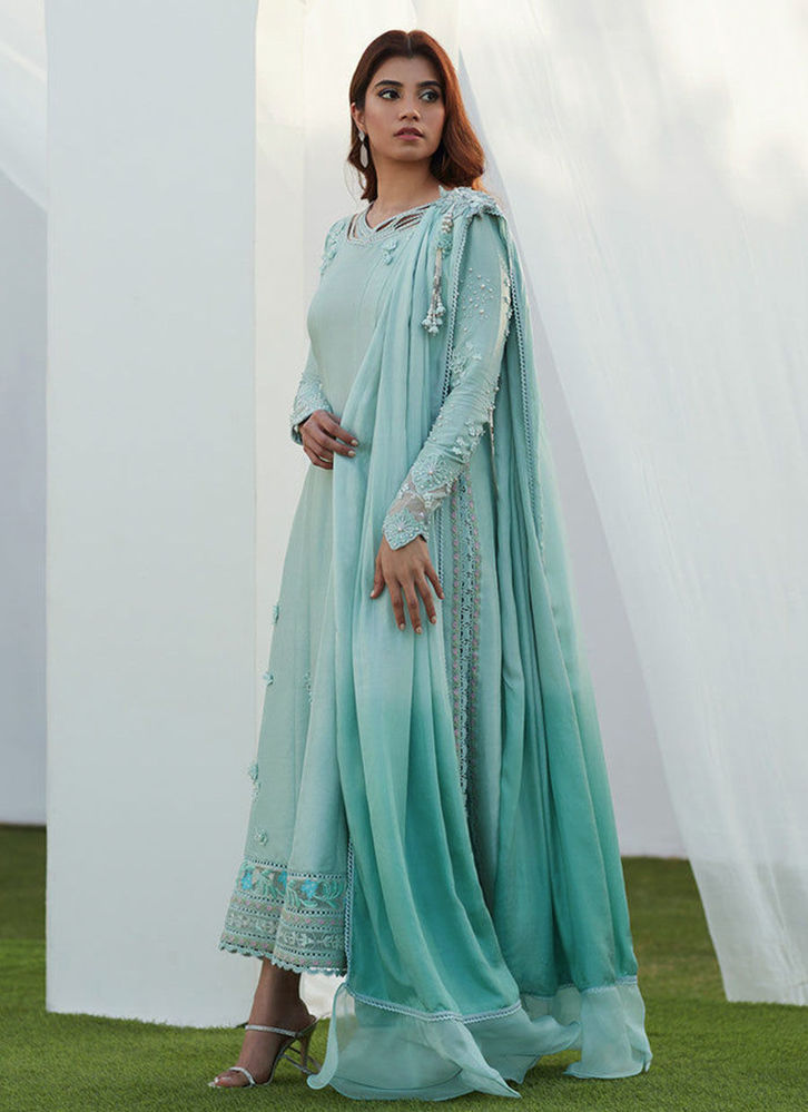 Picture of Anabella Aqua Kalidaar and Draped Dupatta