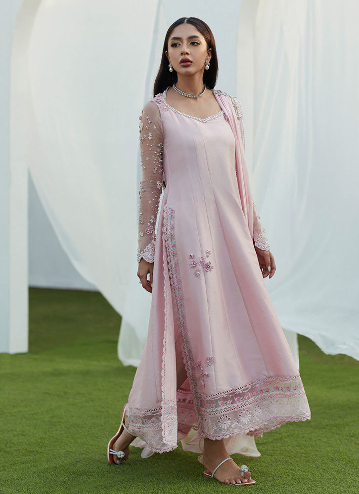 Picture of Pixie Pink Kalidaar and Draped Dupatta