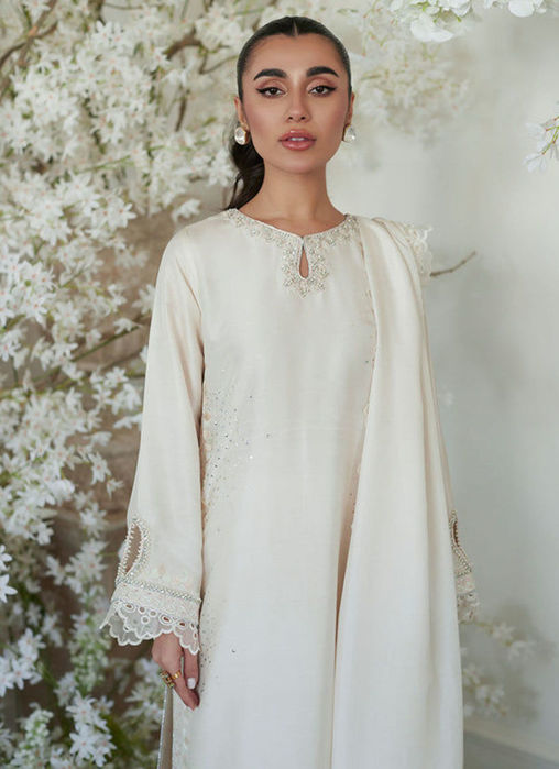 Sika Ivory Shirt and Dupatta