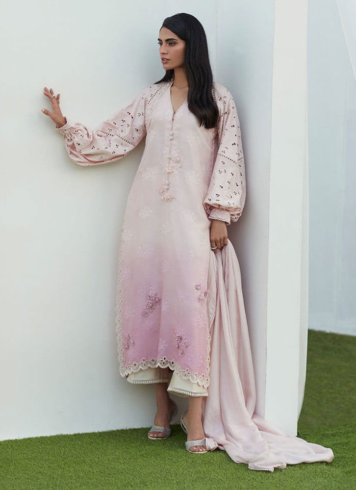 Picture of May Blush Cutwork Shirt and Dupatta