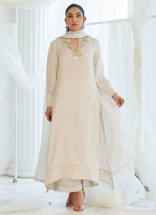 Silver Foil Shirt and Dupatta