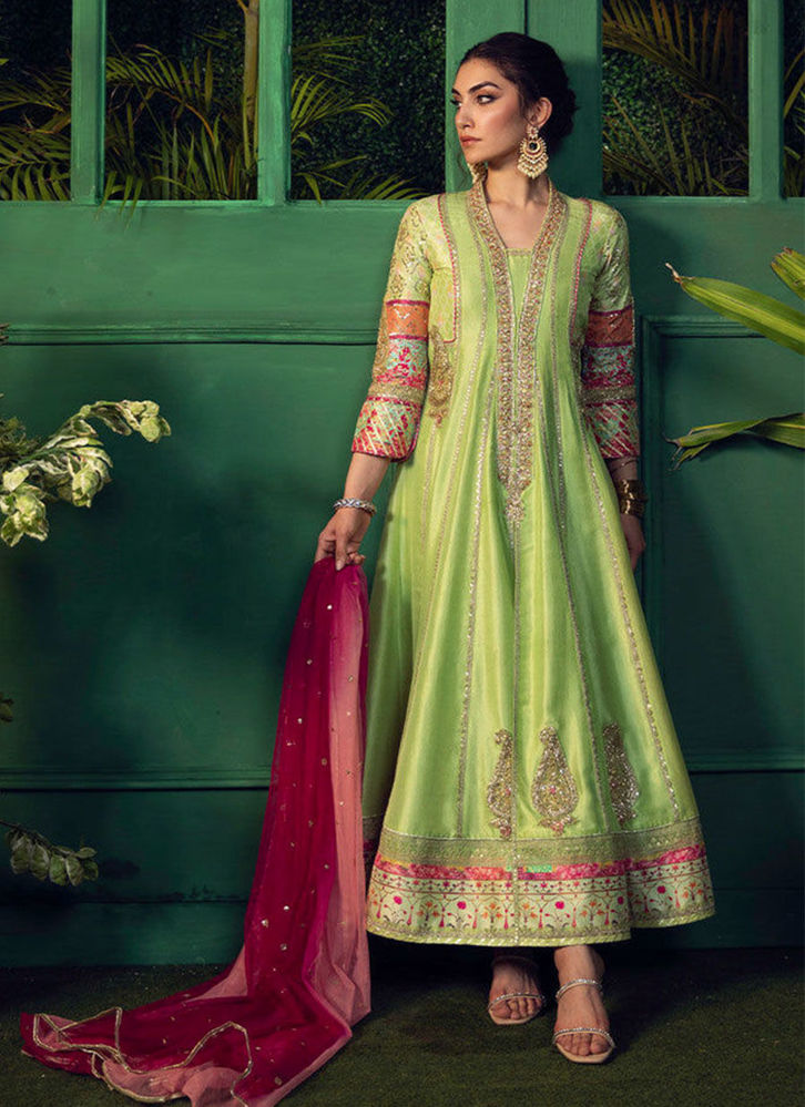 Picture of MehrNaz Mint front open kalidaar