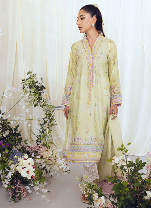Elain Kiwi Shirt And Dupatta