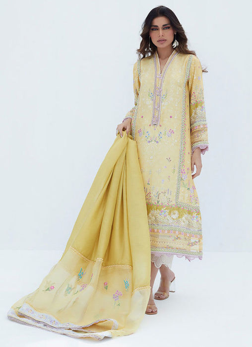 Lyma Lemon Shirt And Dupatta