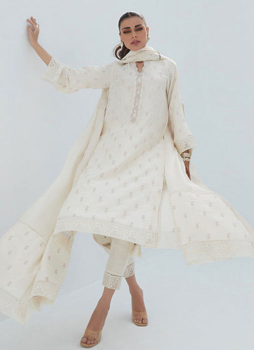 Rosie Ivory Shirt And Dupatta
