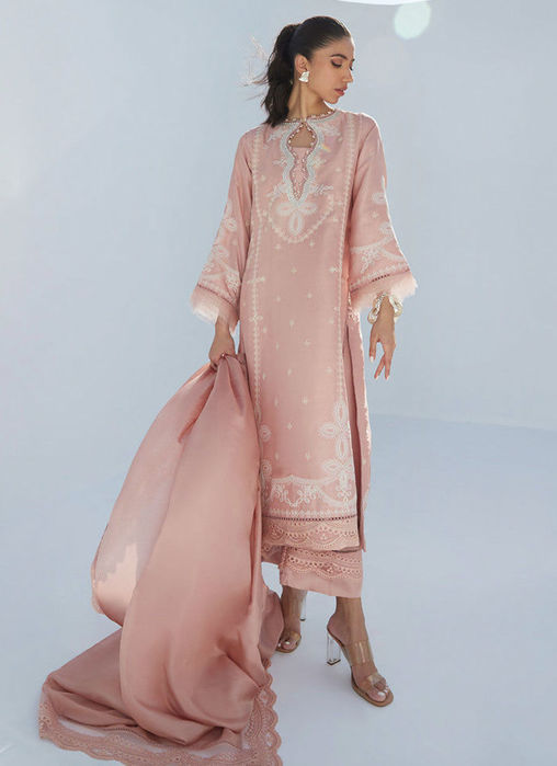 Erica Apricot Shirt And Dupatta