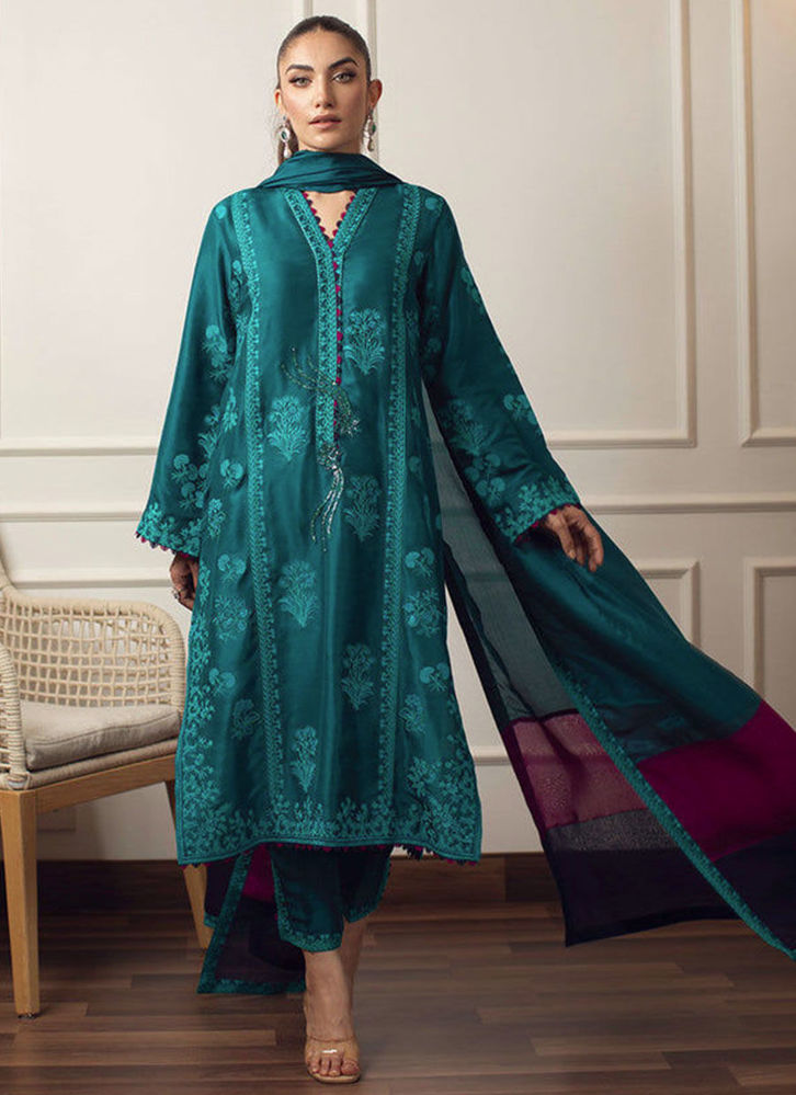 Picture of Saki Emerald Shirt and Dupatta