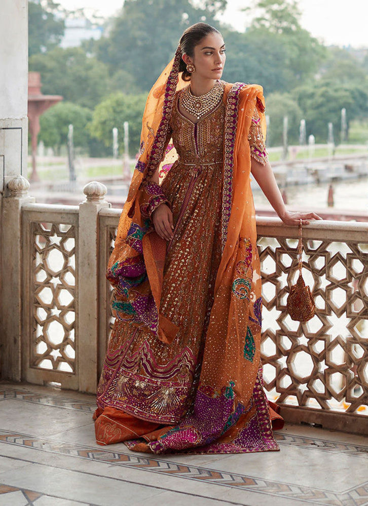 Picture of Imaan Mehndi Rust Kalidaar Bridal