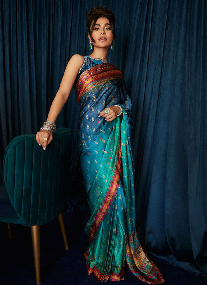 Picture of Julia Charmeuse Printed Saree