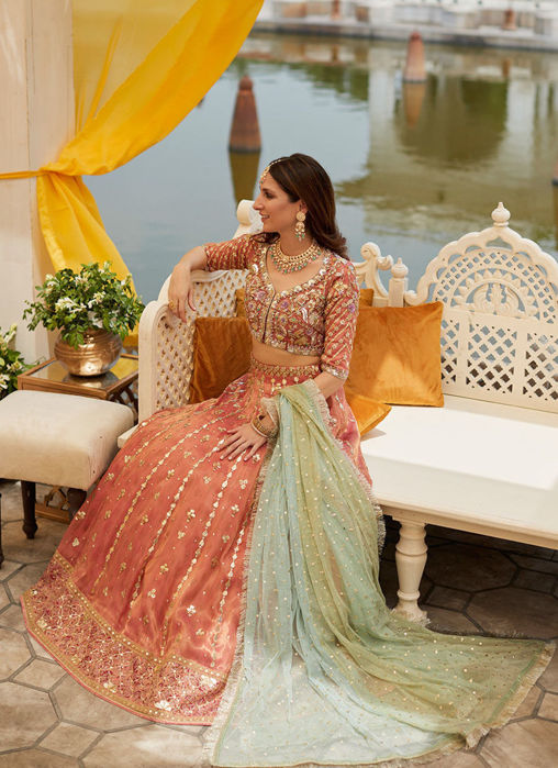 Shehrbano Rose Gold Lehnga Choli