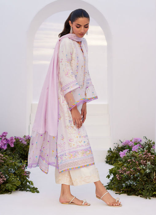 Thistle Lilac Shirt and Dupatta