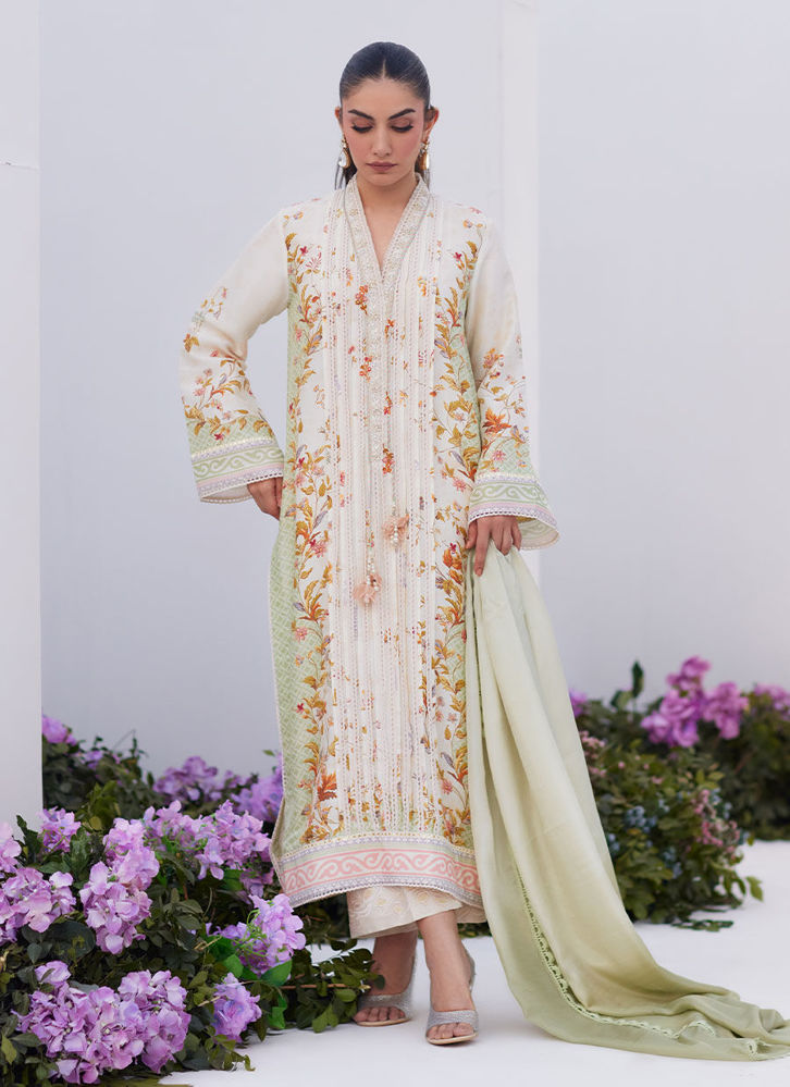 Picture of Sage Trellis Shirt and Dupatta