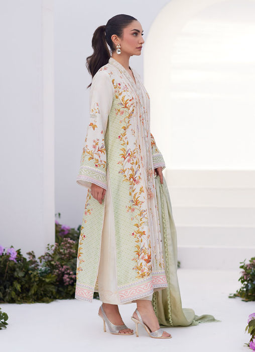 Sage Trellis Shirt and Dupatta