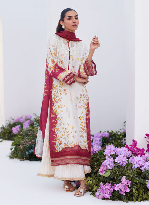 Sangria Trellis Shirt and Dupatta