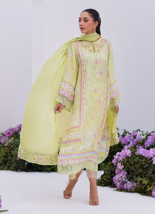 Kelly Lime Shirt and Dupatta