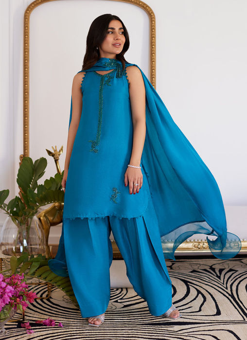Lilou Raw Silk Shirt With Dupatta