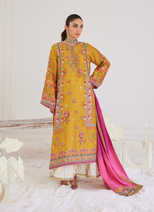 Palmira Mustard Shirt & Dupatta