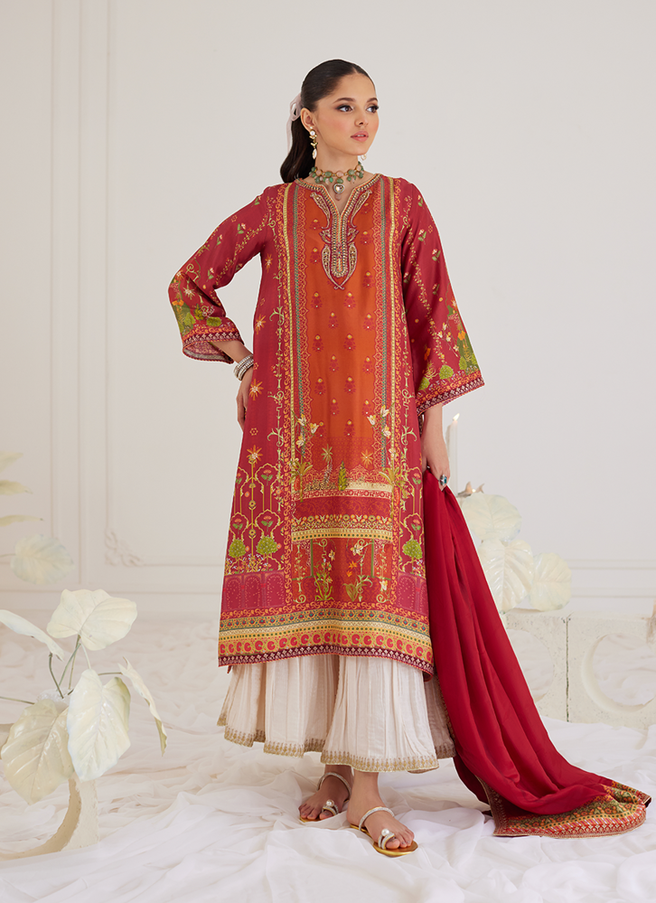 Picture of Paulina Rust Shirt & Dupatta