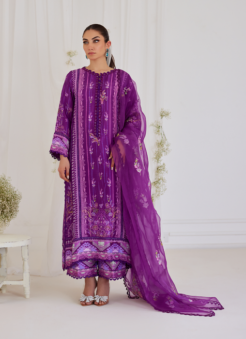 Ligia Plum Shirt & Dupatta