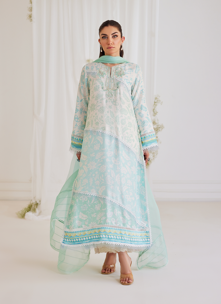 Picture of Carman Aqua Shirt & Dupatta