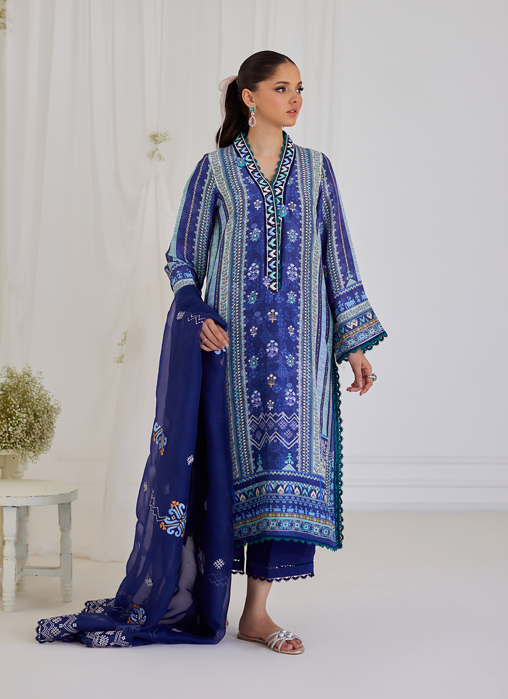 Adina Blue Shirt & Dupatta