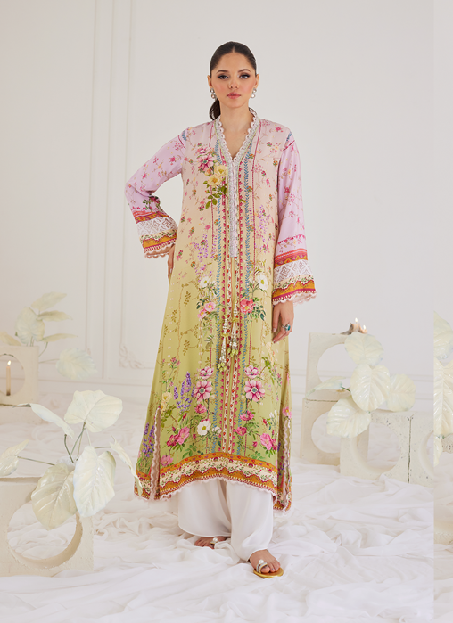 Nica Ombre Crepe Kaftan