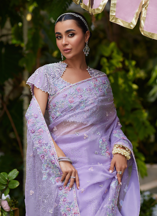 Sira Lavender Saree
