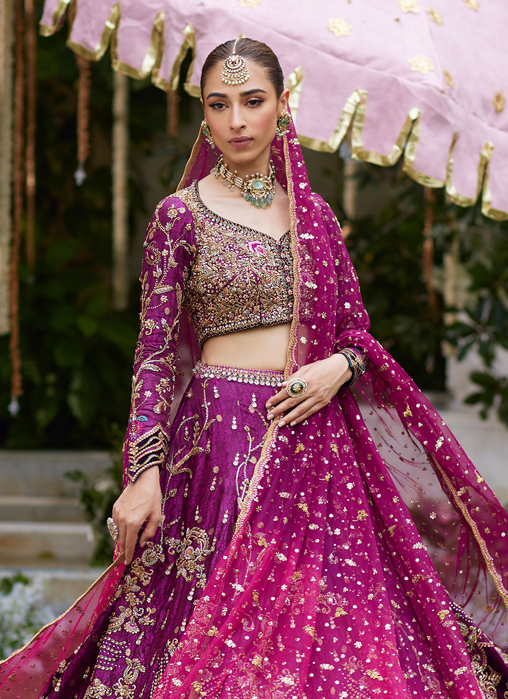 Zimal Plum Lehenga Choli