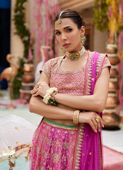 Parisa Hot Pink Lehenga Choli